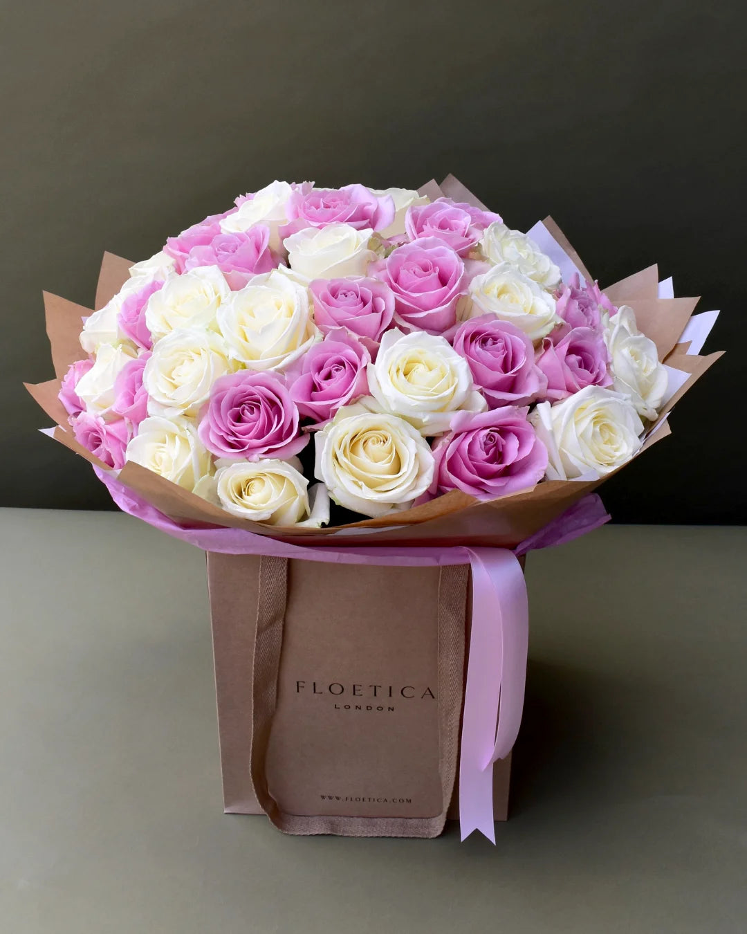 White & Pink Rose Bouquet